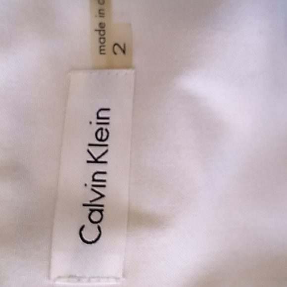 Calvin Klein black & ivory belted dress size 2 - Picture 6 of 6